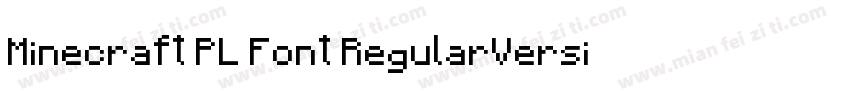 Minecraft PL Font RegularVersion 1字体转换